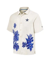 Tommy Bahama Men's Cream Dallas Cowboys Hibiscus Camp Button-Up Shirt