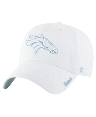 47 Women's White Denver Broncos Ballpark Cheer Clean Up Adjustable Hat