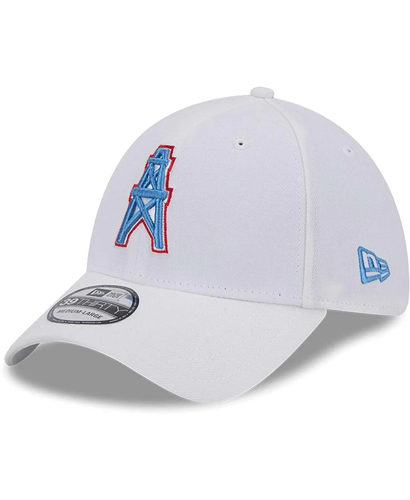 New Era Men's White Tennessee Titans Main 39Thirty Flex Hat