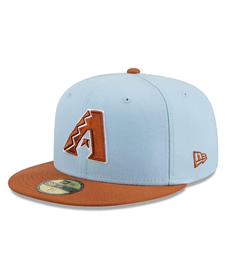 New Era Men's Light Blue/Brown Arizona Diamondbacks Spring Color Basic Two-Tone 59Fifty Fitted Hat