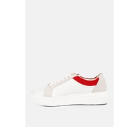 Rag & Co Endler Womens Color Block Leather Sneakers