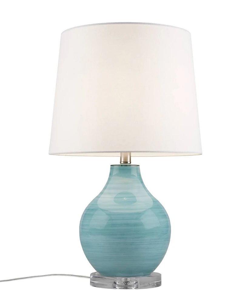 510 Design Blue Aqua Swirl Blown Glass Table Lamp