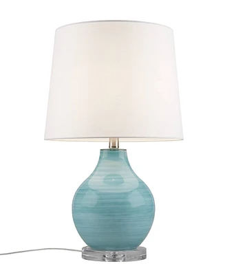 510 Design Blue Aqua Swirl Blown Glass Table Lamp