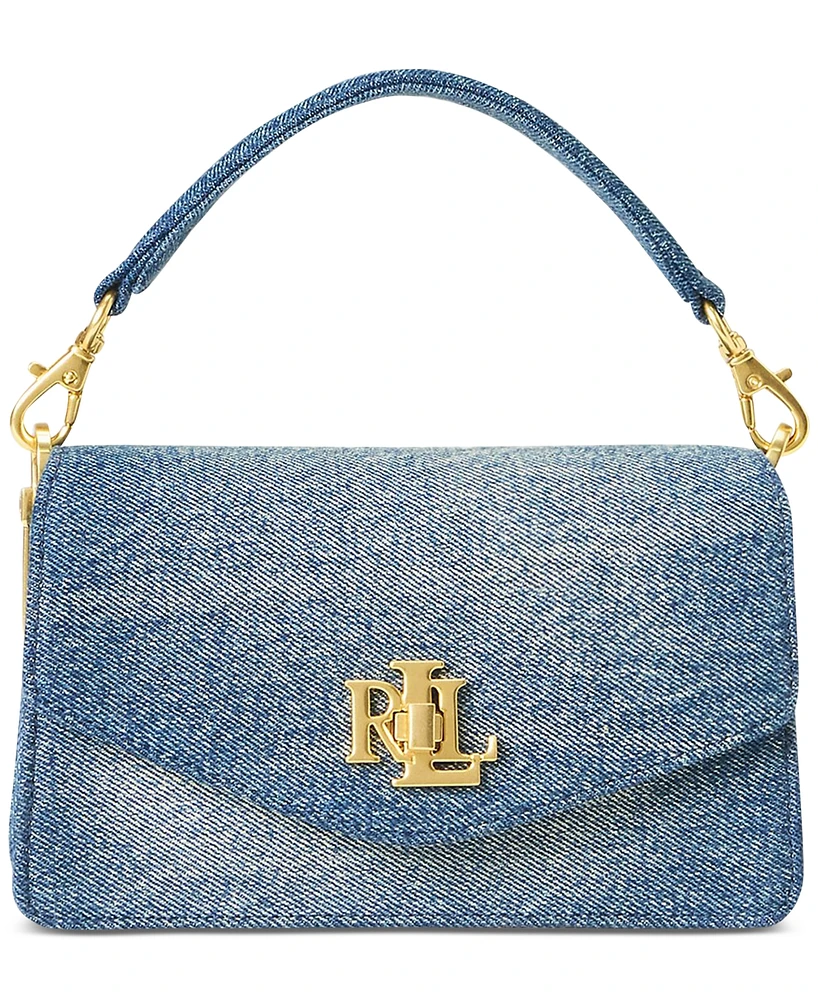 Lauren Ralph Lauren Washed Denim Tayler Crossbody Bag