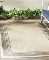 Safavieh Courtyard CY7896 Beige and Blue 5'3" x 7'7" Outdoor Area Rug