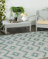 Safavieh Courtyard CY8463 Gray and Blue 9' x 12' Outdoor Area Rug