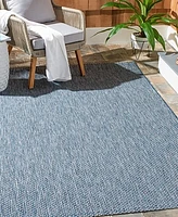 Safavieh Courtyard CY8521 Navy and Gray 5'3" x 7'7" Sisal Weave Outdoor Area Rug