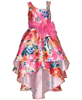 Bonnie Jean Big Girls Floral-Print Double-High-Low Dress