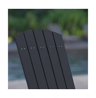 Set Of Riviera Poly Resin Folding Adirondack Lounge Chair