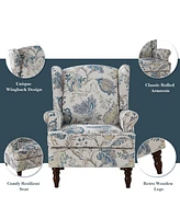 Escanor Traditional Armchair with Pattern Design for Living Room