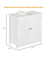 Homcom Wooden Under Sink Bathroom Storage Cabinet 3 Shelves Vanity Unit - White