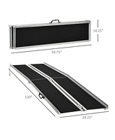 Portable Portable Wheelchair Ramp for Home, Threshold Handicap Ramp 10'