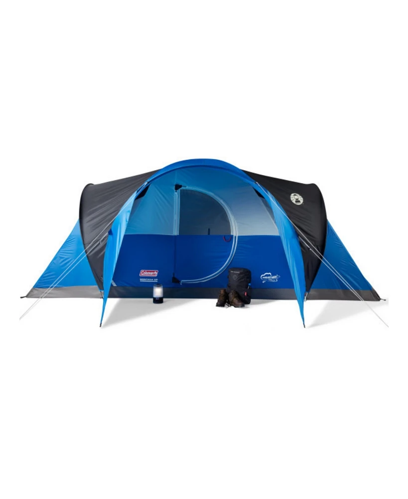 Coleman 8-Person Montana Cabin Camping Tent with Hinged Door, Blue