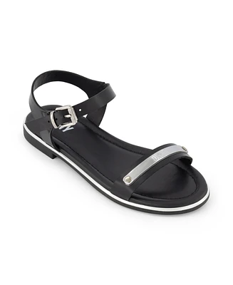 Dkny Little and Big Girls Cassie Metal Strap Open Toe Sandal