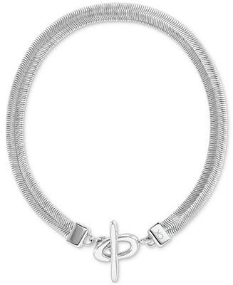 Calvin Klein Stainless Steel Snake Chain 15-3/4" Collar Necklace