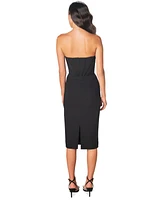 Dress the Population Women's Corset Strapless Midi