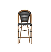 Sacha Set Of Two Stacking Bistro Counter Stools With Pe Seats And Backs Metal Frames For Indoor/Outdoor Use