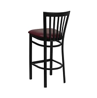 School House Back Metal Restaurant Dining Barstool