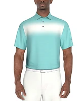 Pga Tour Men's Short Sleeve Textured Performance Polo Shirt