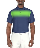 Pga Tour Men's Short Sleeve Textured Performance Polo Shirt