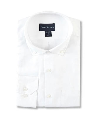Scott Barber Men's Linen/Tencel Twill Solid