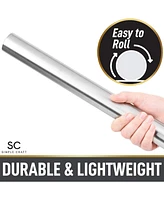 Zulay Kitchen Smooth Tapered Professional French Stainless Steel Rolling Pin