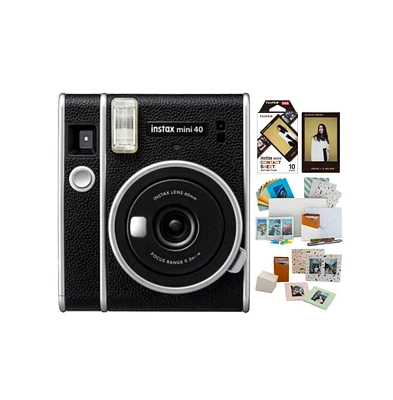 Fujifilm Instax 40 Instant Film Camera with Contact Sheet Instant Film Bundle