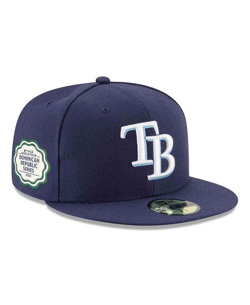 New Era Men's Navy Tampa Bay Rays 2024 Mlb World Tour: Dominican Republic Series 59fifty Fitted Hat