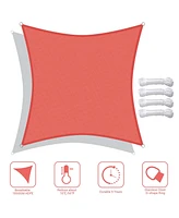 10x10 Ft 97% Uv Block Square Sun Shade Sail Canopy Cover Net Backyard Deck