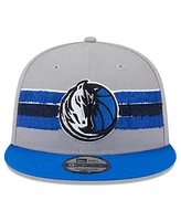 New Era Men's Gray Dallas Mavericks Chenille Band 9Fifty Snapback Hat