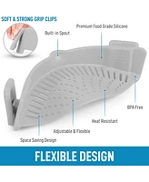 Silicone Pot Strainer - Adjustable Snap On Strainer For Most Pots & Pans