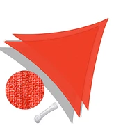 2 Pack Ft 97% Uv Block Triangle Sun Shade Sail Canopy Outdoor Pool Cover Net