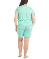 Muk Luks Plus 2-Pc. Joyful Nautical Pajamas Set