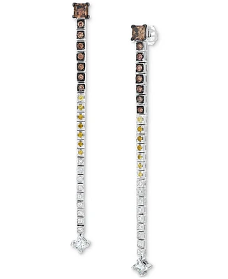 Le Vian Red Carpet Multicolor Diamond Linear Drop Earrings (2