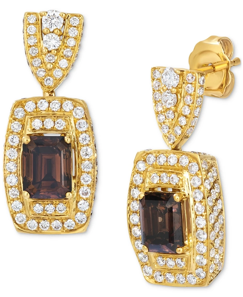 Le Vian Chocolate Diamond & Vanilla Diamond Dimensionally Framed Drop Earrings (3