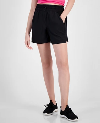 Id Ideology Women's Commuter Bungee-Waist Shorts, Created for Macy's