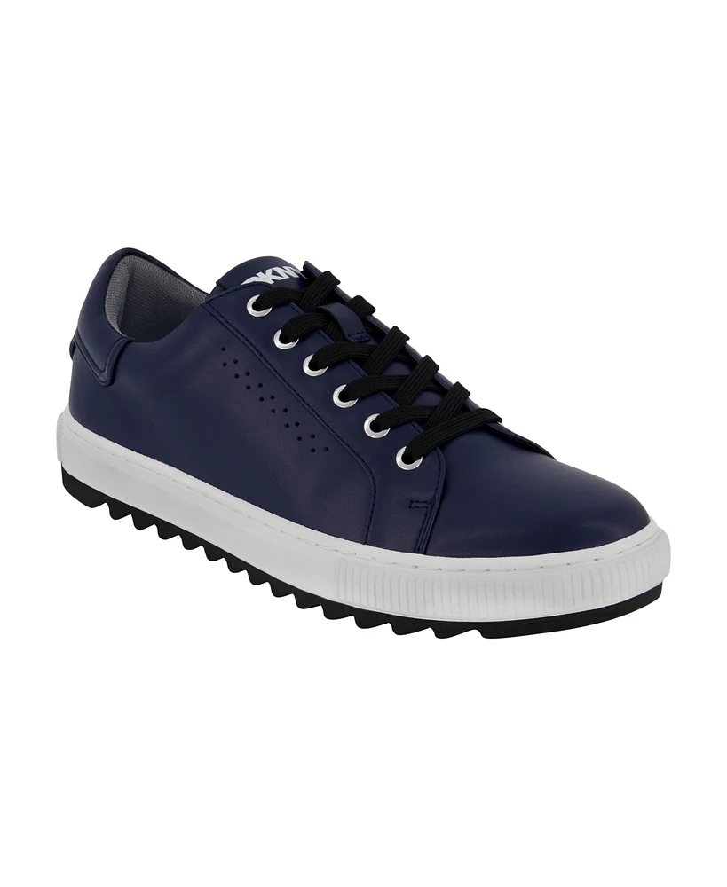Dkny Men's Smooth Leather Sawtooth Sole Sneakers