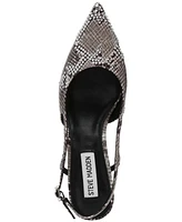 Steve Madden Women's Legaci Rhinestone Kitten-Heel Slingback Pumps