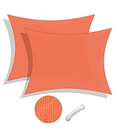 2 Pack 23x20 Ft 97% Uv Block Rectangle Sun Shade Sail Canopy Outdoor Patio Yard