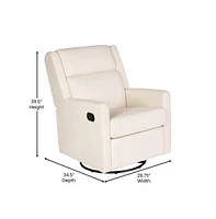 Dara 3-In-1 Traditional Manual Recliner Rocker Swivel Glider Chair