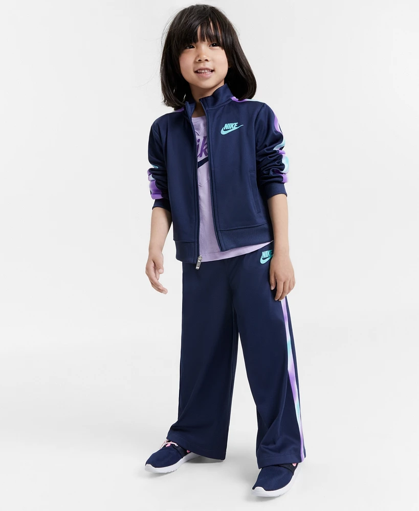 Nike Little Girls Solarized Tricot Track Jacket & Pants, 2 Piece Set