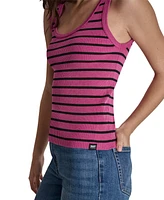 Dkny Jeans Women's Striped Ribbed Knit Tank Top