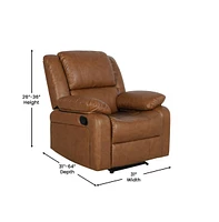 Recliner With Bustle Back And Padded Arms