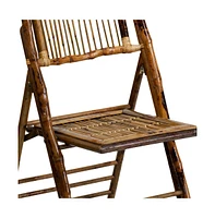 Emma+Oliver Bamboo Folding Chairs | Set Of 2 Bamboo Wood Folding Chairs