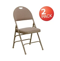 Emma+Oliver 2 Pack Home & Office Easy-Carry Party Events Padded Folding Chair