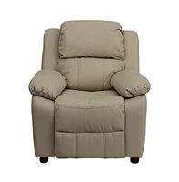 Emma+Oliver Deluxe Padded Contemporary Kids Recliner With Storage Arms