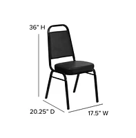 Emma+Oliver Trapezoidal Back Stacking Banquet Dining Chair - 2.5" Thick Seat