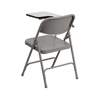 Emma+Oliver 2 Pack Premium Steel Folding Chair With Right Handed Tablet Arm