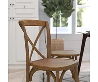 Bardstown X-Back Bistro Style Wooden High Back Dining Chair