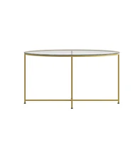 Fairdale Coffee Table With Round Cross Brace Frame